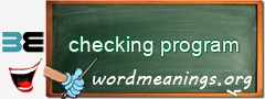 WordMeaning blackboard for checking program